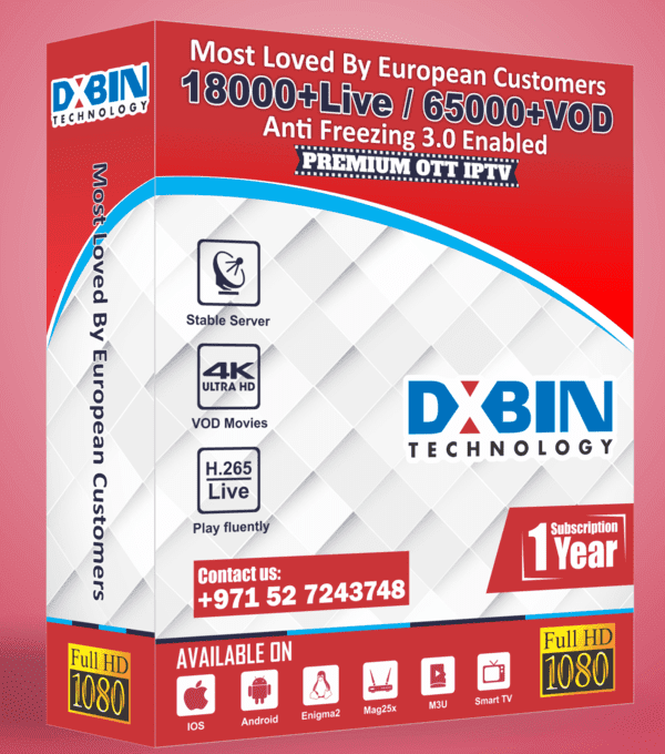 IPTV Dubai subscription with 4K streaming and 28000 channels - DXBin Tech